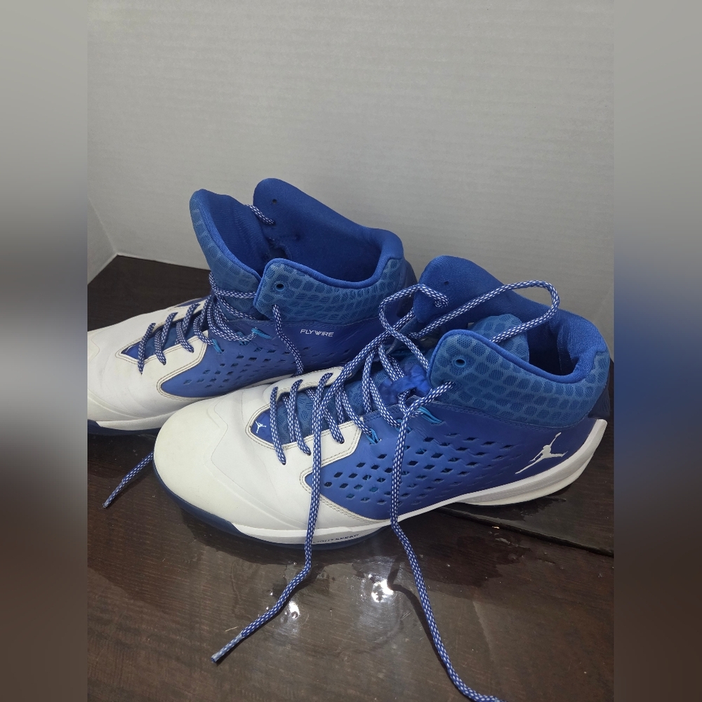 Nike Air Jordan Flight Speed Blue and White High-Top Sneakers Size 12 - Picture 4 of 11